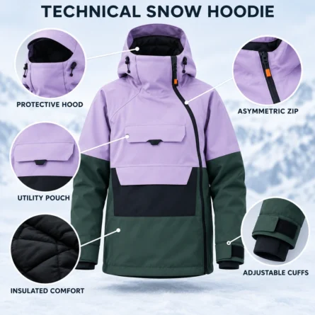 Custom Asymmetric Snowboarding Hoodie - Image 2