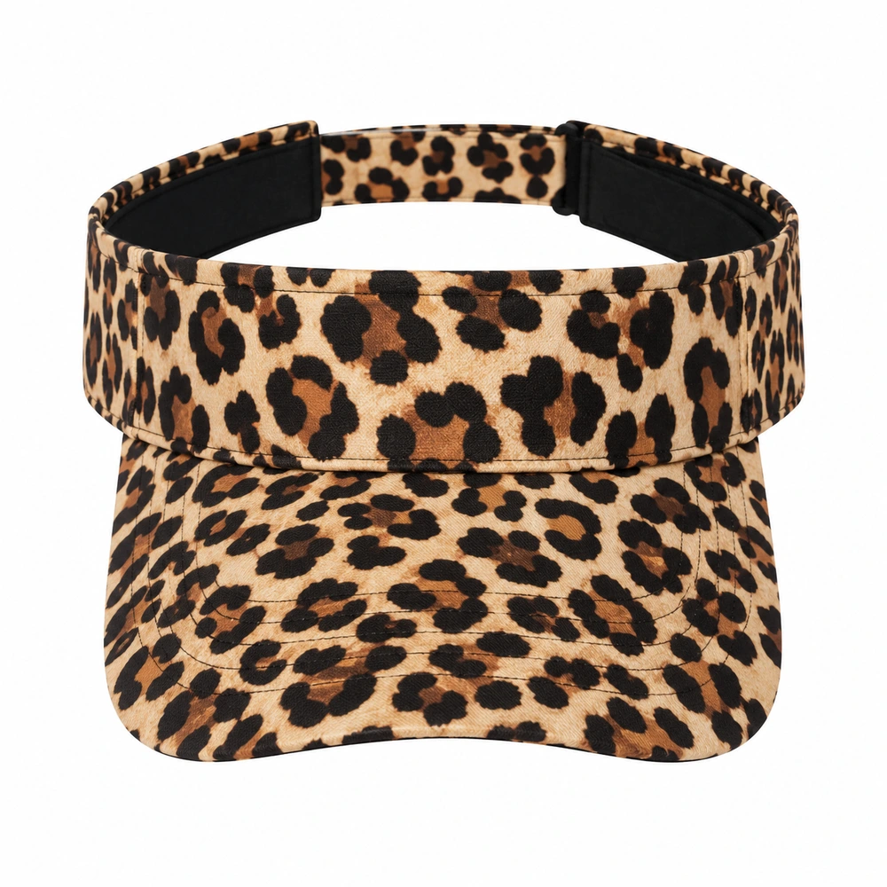 Custom Leopard Print Sports Visor Cap