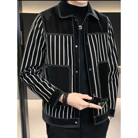 Custom Stripe Contrast Stitch Shirt - Image 3