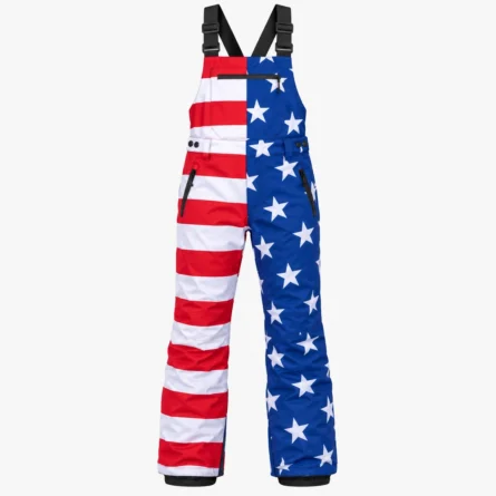 Custom Men American Flag Insulated Snow Bib