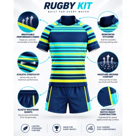 Custom Striped Rugby Kit - Image 5
