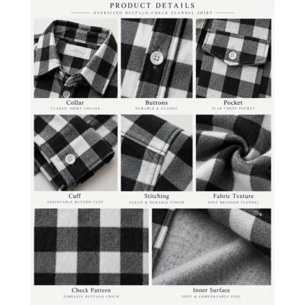 Custom Flannel Check Pattern Shirt - Image 6