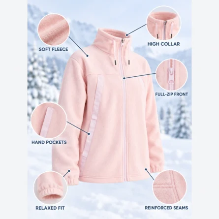 Custom Women Fleece Snowboarding Jacket - Image 2