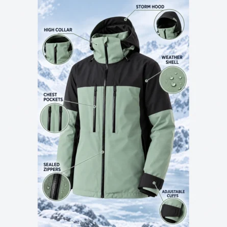 Custom Men Sage Fleece  Jacket - Image 2