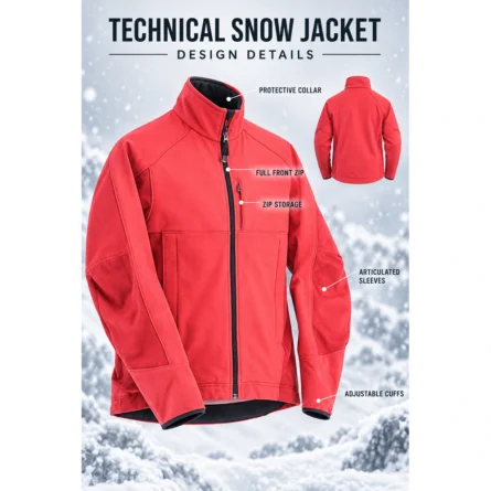 Custom Snowboard Softshell  Jacket - Image 4