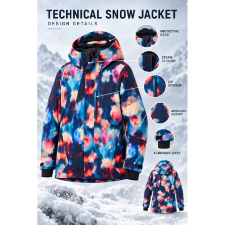 Custom Multicolor Softshell Snowboard Jacket - Image 4