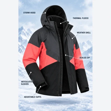 Custom Thermal Fleece Snowboard Jacket - Image 2