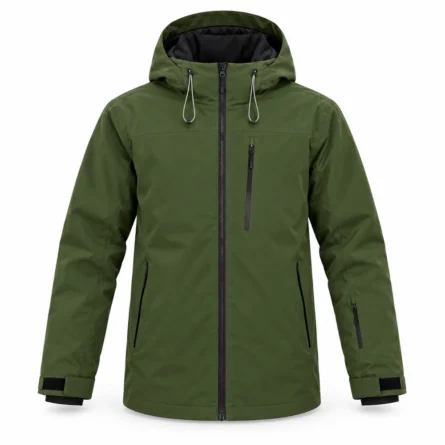 Custom Olive Green Softshell Ski & Snowboard Jacket
