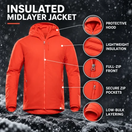 custom Insulated Midlayer  Full-Zip Jacket - Image 3
