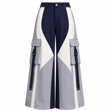 Custom Color Block Wide-Leg Bottoms