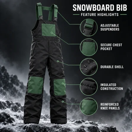 Custom Colorblock Snowboard Bib - Image 8