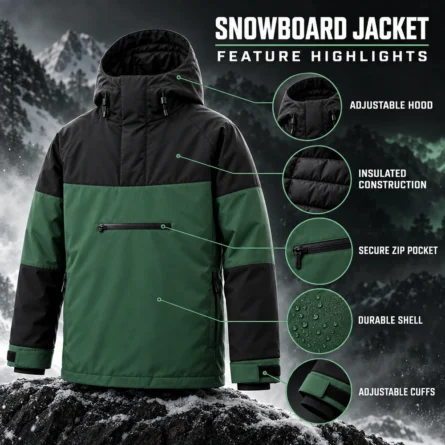 Custom Colorblock Snowboard Ski Jacket - Image 8