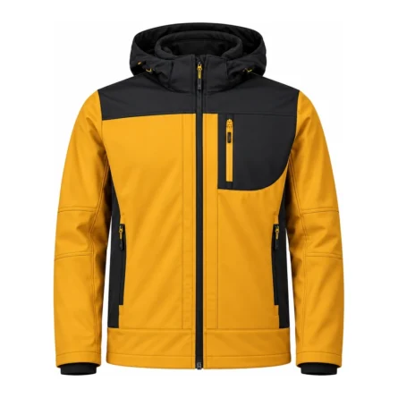 Custom Yellow & Black Softshell Jacket