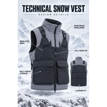 Custom Insulated Technical Snow Vest