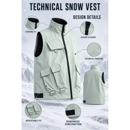 Custom Multi-Pocket Snow Vest - Image 4