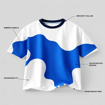 Custom Color-block Oversized T-shirt - Image 5