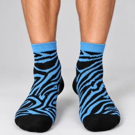 Custom Zebra Print Ankle Socks - Image 2