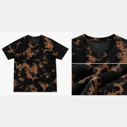 Custom Acid Wash V-Neck T-Shirt - Image 4