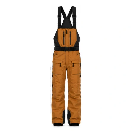Custom Men Brown Snow Bib