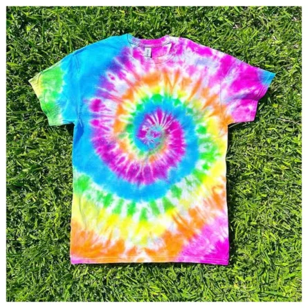 Custom Rainbow Spiral Tie-Dye T-Shirt - Image 5
