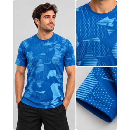 Custom Royal Blue Abstract Soccer Jersey - Image 2