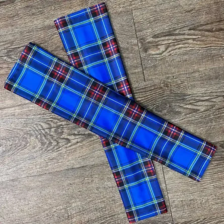 Custom Blue Checked Aram Sleeves