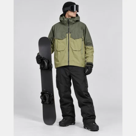 Custom Two-Tone Hooded Winter Ski Jacket - Image 3