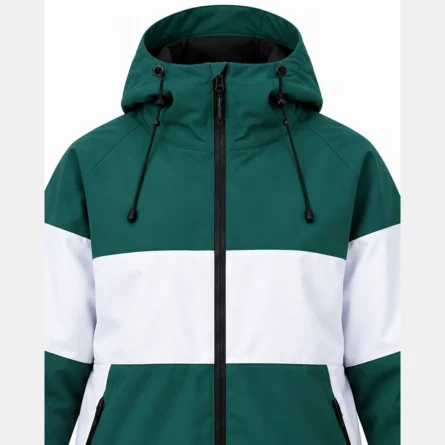 Custom Hooded Colorblock Snowboard Jacket - Image 3