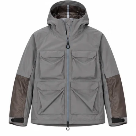 Custom Utility Grey Snowboard Hooded Multi-Pocket - Image 3