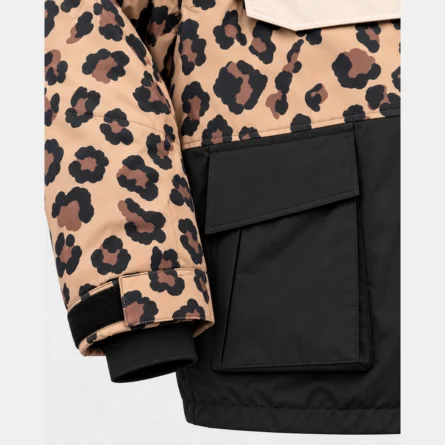Custom Leopard Print Half-Zip Winter Ski Anorak - Image 3