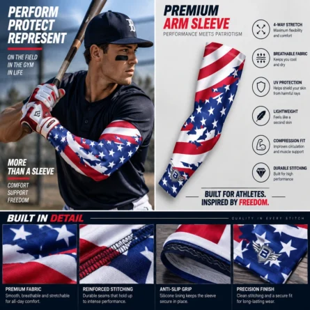 Custom American Flag Compression Sleeves - Image 2