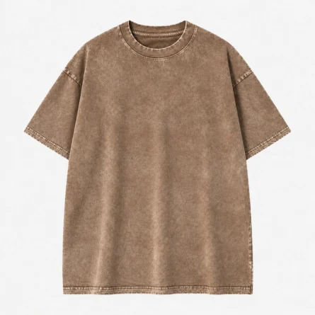Custom Washed Mocha Brown Oversized T-Shirt