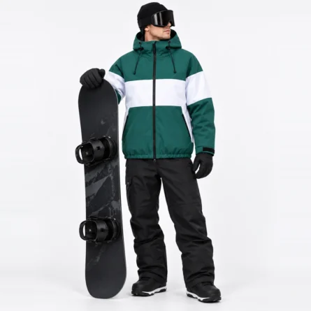 Custom Hooded Colorblock Snowboard Jacket - Image 5