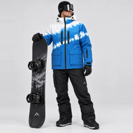 Custom Hooded Tie-Dye Snowboard Jacket - Image 3