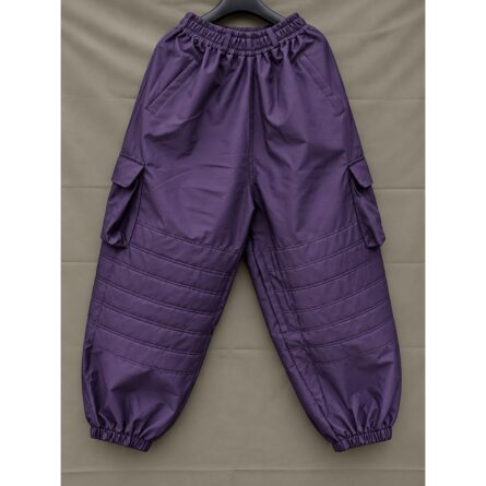 Custom Purple Quilted Cargo Snowboarding Pants