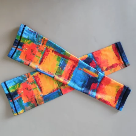 Custom Multicolor Abstract Paint Compression Sleeves