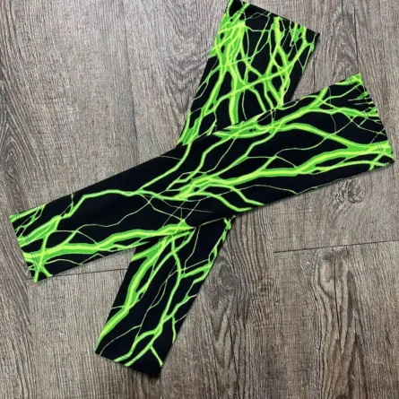Custom Green Lightning Leg Sleeves
